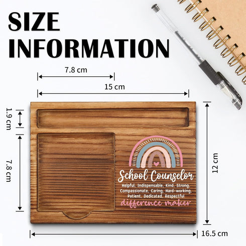 School Counselor Sticky Note Holder, Office Decor & Gifts for Women, Self-Stick Note Pad Holder