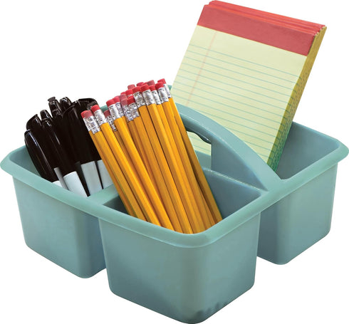 Teacher Created Resources Calming Blue Portable Plastic Storage Caddy, 6-Pack for Classrooms, Kids Room, Office