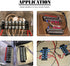 Glarks 70Pcs Terminal Block Set - 5Pcs 3 Positions Dual Row Screw Terminals + 60Pcs Insulated Fork Wire Connector