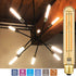T10 Bulb 8W E26 Bulb 60 AC120V Dimmable 7.3inch Bulb 2700K 600lm E26 Bulb E26 Bulbs 6Pack Leools Amber LED Equal Edison