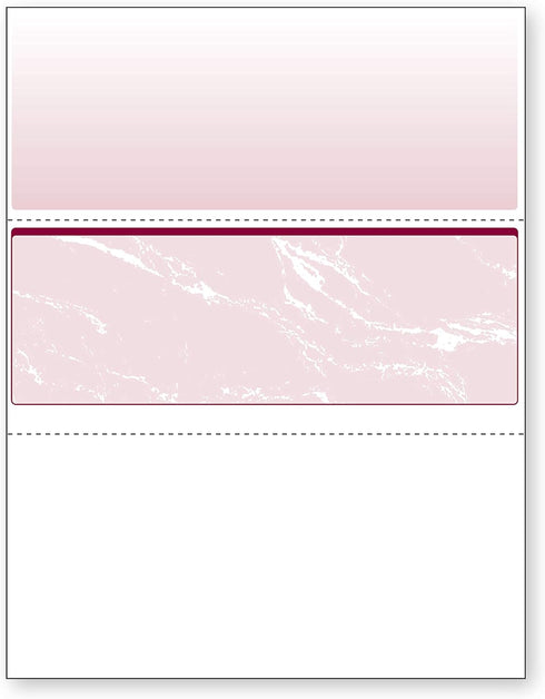 DocuGard Burgundy Marble Middle Check, 8.5 x 11 Inches, 24 lb, 500 Sheets, 1 Check Per Sheet