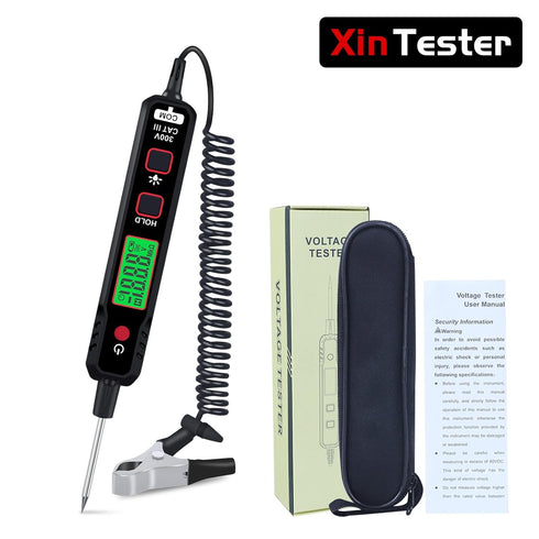 Automotive Test Light, 0.8-100V DC Car Circuit Tester, Vehicle Voltage Resistance Detector Pen with LCD Backlight