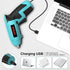 Kiprim ES3 Small 4V Electric Screwdriver, Cordless with Rechargeable Battery, LED Light, Blue