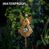 40.5 inches Starryfill Angel Stake Solar Lights with Crackle Glass Globe Waterproof Warm White LED, Height Metal Bronze