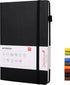 Deziliao Lined Journal Notebooks, Hardcover, 100Gsm Premium Thick Paper, Medium 5.7"x8.4", with Pen Loop