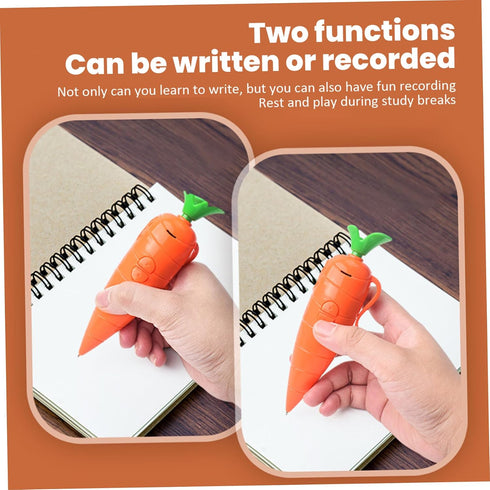 NASSMOSSE 60-Second Carrot Pen, Cute Voice Recorder for Kids, Smooth-Writing Ballpoint Pen - Fun & Creative Gifts