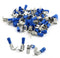 ZYAMY 50pcs Piggy Back Spade Waterproof Electrical Insulated Quick Splice Crimp Terminals Blue