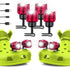 LED Croc Lights for Shoes - 4pcs Waterproof Accessories for Adults and Kids, Hiking, Walking Dog, Camping Gear Red