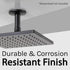 JS Jackson Supplies Black Shower Arm, 3 in. for Ceiling-Mounted Rainfall Showerhead