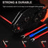 Insulated Fork Spade Wire Connector, 200Pcs AWG22-16 U Type Electrical Crimp Terminals (100 Pcs Red +100 Pcs Black)