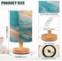 ALAZA Teal Green Turquoise Orange Marble Table Lamp for Bedroom USB Port Bedside Lamp Small Nightstand Desk Lamp