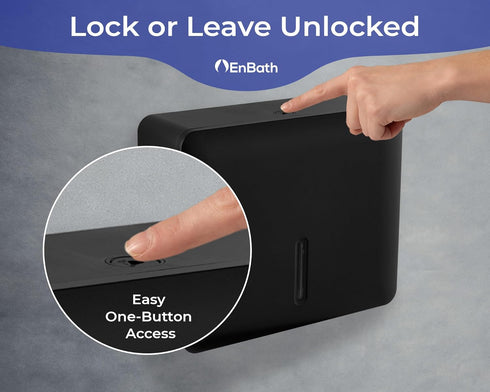 300 Commercial Multifold Paper Towel Dispenser Wall Mount (Black), Folded Hand Towel Dispenser for Bathroom/Restroom