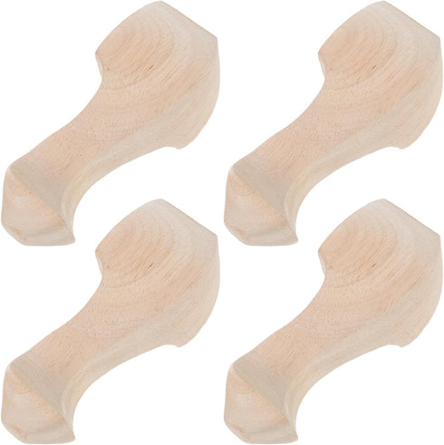 Sosoport 4pcs Solid Wood Carved Furniture Legs for Sofa Bedside Cabinet Coffee