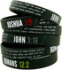 Ezekiel Gift Co. Christian Wristbands for Guys (6-Pack) - John 3:16, Romans 12:2, Joshua 1:9 - Religious Bible Gifts