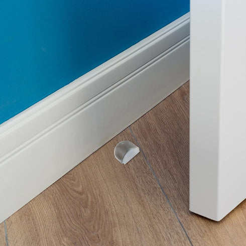 Qunclay 6 Pieces Floor Door Stopper, No Drill Shower Door Stopper, Self Adhesive Rubber Bumper Wall Protectors