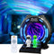 Northern Lights Projector with Plasma Ball Lamp, White Noise, Music Speaker, Alarm
