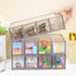 Desk Organizer with 12 Drawers, FODIENS Stackable Desktop Storage Box with Removable Drawer, Clear Sunglasses Organizer