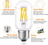 T45/T14 6W E26 Bulb 60 Dimmable(0-100%), 3000K, Bulbs 4-Pack LED Tube Watt Equivalent, Soft White Antique Edison