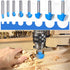 Lyksgir 8 Set 1/4 Inch Set- 1/4" 5/16" 3/8" 1/2" 5/8" 3/4" 7/8" 1" Pcs Cove Box Router Bit Shank, Solid Carbide Double