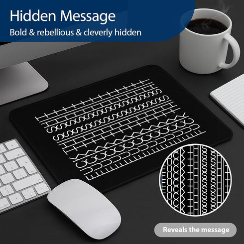 LPHEKS Funny Hidden Message Mouse Pad Funny Office Mousepad with Sarcastic Quote, Cool Gaming Mouse Pad for Desk