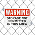 SmartSign "Warning - Storage Not Permitted In This Area" Sign | 7" x 10" Plastic