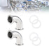 CLAHJQX 2 Pack 1.5 inch Tube OD SS304 Sanitary Ferrule Elbow 90 Degree