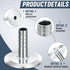 4 Pcs 1.5" Tri Clamp to 0.5" Hose Barbed Adapter 304 Stainless Steel Sanitary Hose Barb Pipe Fitting for Plumbing