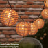 TWINKVILLA 10 Bulbs, Decorative String Lights Plug in with Incandescent Natural Rattan Globe Boho Lantern String Lights