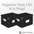 Snap-N-Store File Storage Box & Organizer - 2 Pack, Portable File Boxes for Documents, Back To School