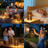 2-Pack Solar Lanterns Outdoor Hanging Portable Table Top Decorative Lamp DIY Lantern Lights Water-Resistant for Outside