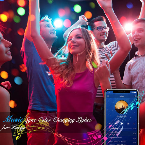 2835 200 (2 100 DAYBETTER Led Strip Lights Smart with App Control Remote, RGB for Bedroom, Music Sync Color Changing
