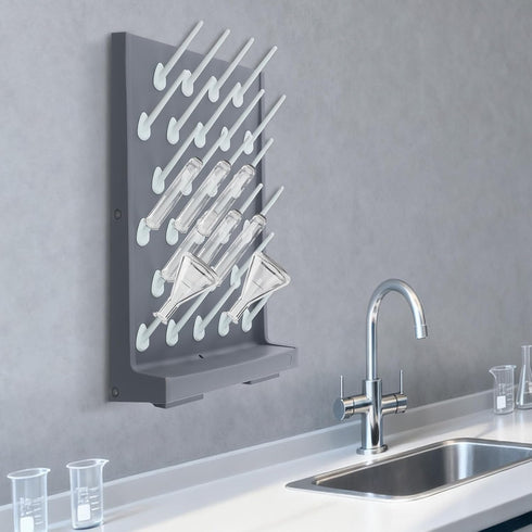 Set 2, Lab Drying Rack of Laboratory Draining Dryer Stand with Firm Drainage Connection, Space Saving Steel Wire Fram