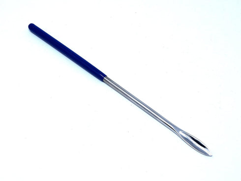 Micro Lab Spoon/Scoop Spatula with Stainless Steel Blade - Vinyl Handle for Easy Use