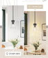 1-Light 5HZG107MIL Modern Pendant Light, HWH Adjustable Hanging Lighting for Kitchen, Living Rooms, Bedrooms, Black