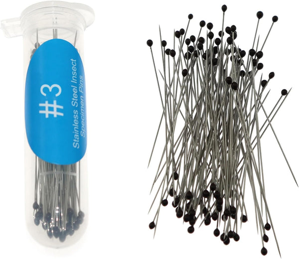 Lind Kitchen 100 Pieces/Can 40mm 3# Stainless Steel Pins for Entomology, Dissection and Butterfly