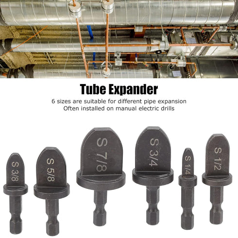 6Pcs Tube Expander Set for Air Conditioner Copper Pipes, Tube Cutter and Expanding Tool Kit