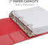 Samsill Durable 3 Inch Binder, Red, Made in the USA, D Ring Binder, Holds 625 Pages