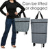 KEEPFINE Grocery Cart with Wheels, Reusable Portable Collapsible Trolley Bags Hand Pulling Utility Collapsible Grocery
