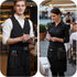 Gsbnjuy Pack Server Waist Pouch Server Apron with Pockets Restaurant Waitress Waist Pouches Black Organizer Belt