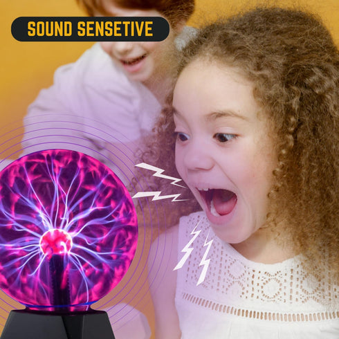 8", (8inch, Tradeopia Plasma Ball Static Electricity, Plasma Lamp, Touch & Sound Sensitive, Plug-in Electric Ball