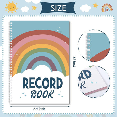 Boho Record Book Teacher Record Book Spiral Bound Record Book Class Gradebook Office Supplies Favors Gift for Teacher Classroom Boho Decoration Double Sided Color Printing(Rainbow) by Fuyoooo
