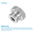 uxcell Knurled Thumb Nuts, 3Pcs M10 x D30mm Stainless Steel Round Knobs for 3D Printer Parts, Machine Tools