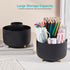 Desk Pencil Pen Holder, 5 Slots 360 Degree Rotating Organizers for Office Accessories and School Supplies (Black)