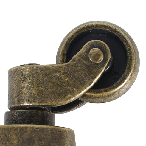 Swivel Caster Wheels, Polished Antique Cup Type Casters, Solid Brass High Load Capacity Universal Furniture Casters for