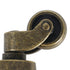 Swivel Caster Wheels, Polished Antique Cup Type Casters, Solid Brass High Load Capacity Universal Furniture Casters for