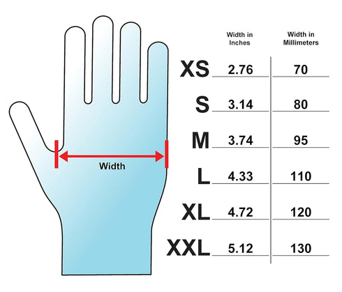 Proworks GL-N145FL 5 mil Powder-Free Nitrile Exam Gloves, Medical Grade, Black, Large, Box of 100