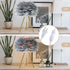 15.3" Capslpad Feather Tripod Table Lamp - Grey Modern Desk Lamp With Gold Finish for Living Room, Kids, Bedroom
