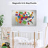 Magnetic Board, 17.1" x 11.8" Magnet Display for Wall, Refrigerator, Cabinet, with Dual Lock Tape for Hanging