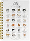 Cat Notebook Journal, Kawaii Gifts for Cat Lovers, 5.5×8.3 Spiral Bound Notebook with 164 Pages