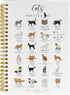 Cat Notebook Journal, Kawaii Gifts for Cat Lovers, 5.5×8.3 Spiral Bound Notebook with 164 Pages